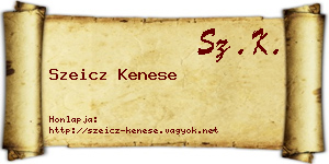 Szeicz Kenese névjegykártya